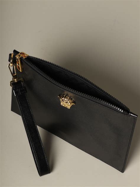 versace clutch bag tk maxx|Black Leather Clutch Bag .